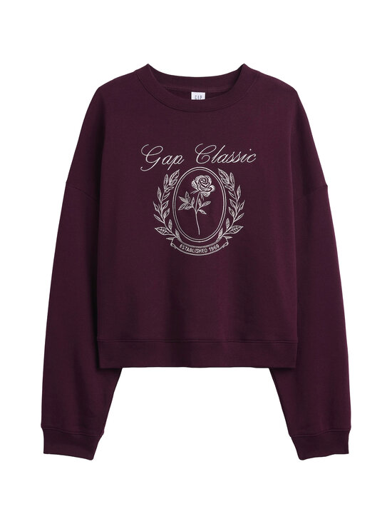 GAP - V-Embroidery Logo Crest Wedge Crew -collegepaita - VAMP RED | Stockmann - photo 1