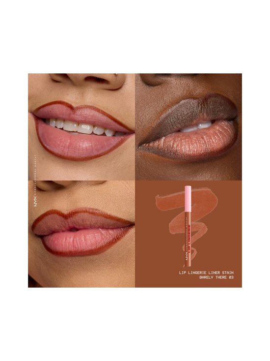 NYX Professional Makeup - Lip Lingerie Liner Stain -huultenrajauskynä - 03 BARELY THERE | Stockmann - photo 4