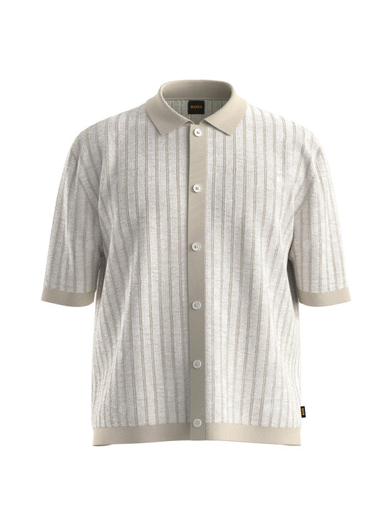 Boss Orange - Adīts krekls ar īsām piedurknēm - LIGHT BEIGE | Stockmann - photo 1