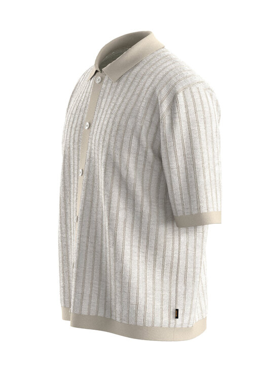 Boss Orange - Adīts krekls ar īsām piedurknēm - LIGHT BEIGE | Stockmann - photo 3