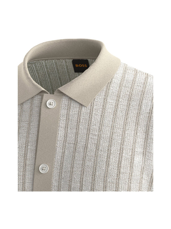 Boss Orange - Adīts krekls ar īsām piedurknēm - LIGHT BEIGE | Stockmann - photo 4