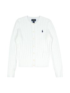 Polo Ralph Lauren - Mini Cable -palmikkoneuletakki - OPTIC WHITE W/ NAVY | Stockmann