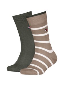 Tommy Hilfiger - Breton Stripe -sukat 2-pack - 009 CAMEL | Stockmann