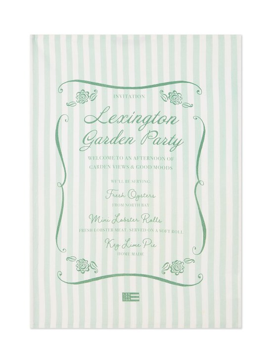 Lexington - Garden Party Organic Cotton -keittiöpyyhe 50 x 70 cm - GREEN/WHITE | Stockmann - photo 1