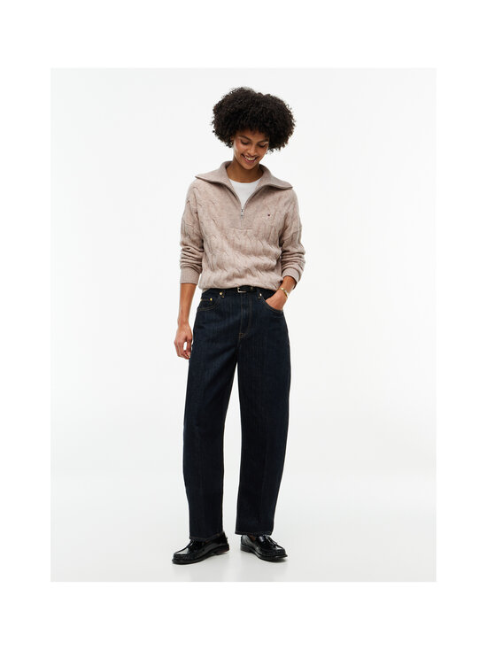 Tommy Hilfiger - Soft Wool 1/2 Zip -palmikkoneule - HH0 LIGHT CAMEL HEATHER | Stockmann - photo 2