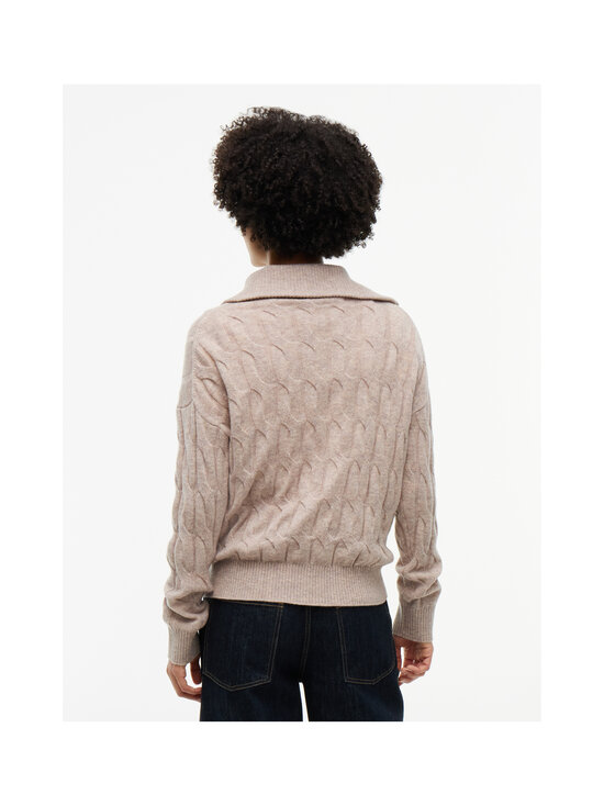 Tommy Hilfiger - Soft Wool 1/2 Zip -palmikkoneule - HH0 LIGHT CAMEL HEATHER | Stockmann - photo 4