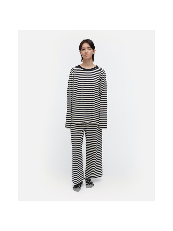 Marimekko - Caissa Tasaraita Jersey -housut - 900 DARK NAVY, OFF WHITE - photo 2 Marimekko - Caissa Tasaraita Jersey -housut - 900 DARK NAVY, OFF WHITE | Stockmann - photo 2