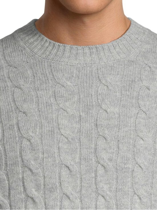 ESSENTIALS by Stockmann - Ossian Soft -palmikkoneule - LT. MEL. GREY | Stockmann - photo 4