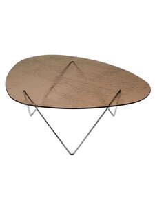 Gubi - Pedrera-sohvapöytä 106 x 86 cm kromi / bronze strukturoitu lasi - BROWN | Stockmann