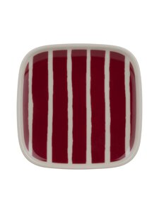 Marimekko - Oiva Piccolo -lautanen 10 x 10 cm - STONEWARE, BURGUNDY | Stockmann