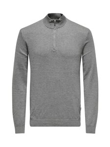 Only & Sons - OnsWyler Life Half Zip džemperis - MEDIUM GREY MELANGE | Stockmann