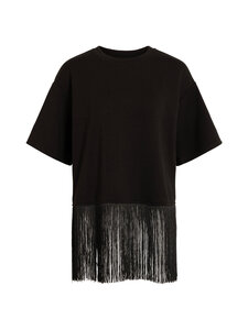 Vila - Vimata 2/4 Fringes t-paita - BLACK | Stockmann