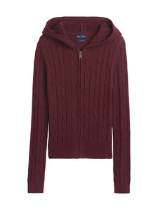 GAP - Cotton Full Zip -palmikkoneulehuppari - NOIR RED 3 | Stockmann