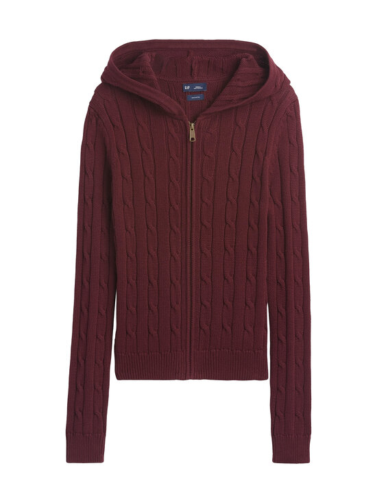GAP - Cotton Full Zip -palmikkoneulehuppari - NOIR RED 3 | Stockmann - photo 1