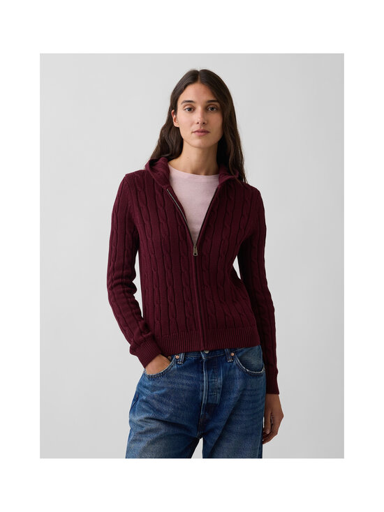 GAP - Cotton Full Zip -palmikkoneulehuppari - NOIR RED 3 | Stockmann - photo 2