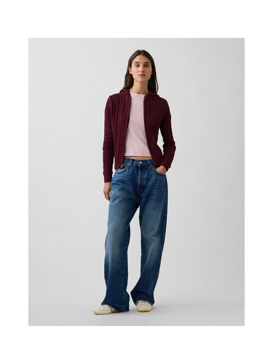 GAP - Cotton Full Zip -palmikkoneulehuppari - NOIR RED 3 | Stockmann - photo 3