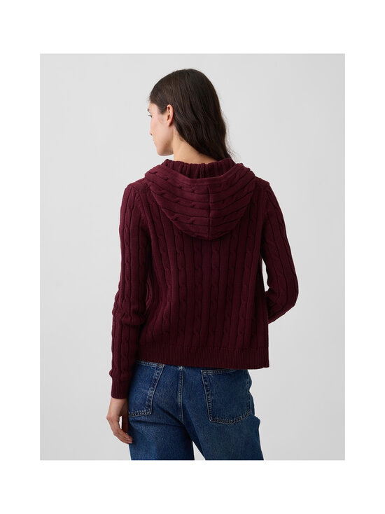 GAP - Cotton Full Zip -palmikkoneulehuppari - NOIR RED 3 | Stockmann - photo 5