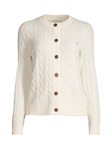GANT - Villainen palmikkoneuletakki - 130 CREAM | Stockmann