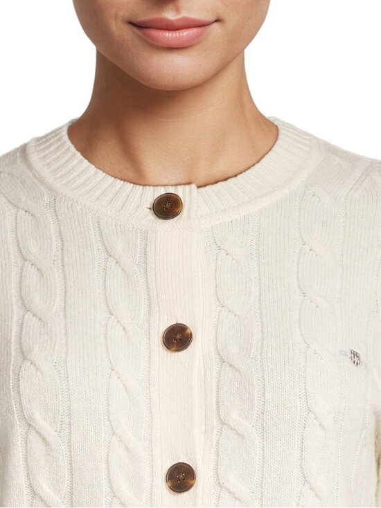 GANT - Villainen palmikkoneuletakki - 130 CREAM | Stockmann - photo 4