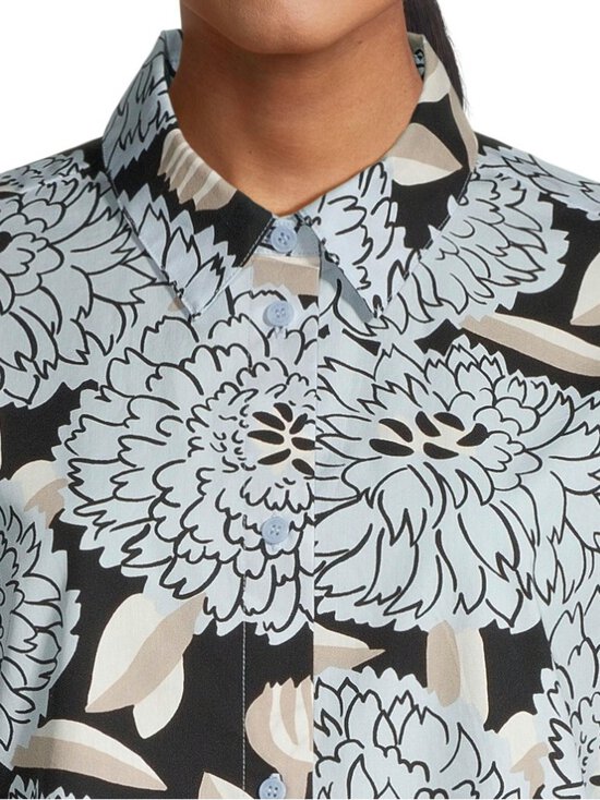 Marimekko - Tausta Primavera -paita - 591 LIGHT BLUE, BLACK, OFF WHITE | Stockmann - photo 4