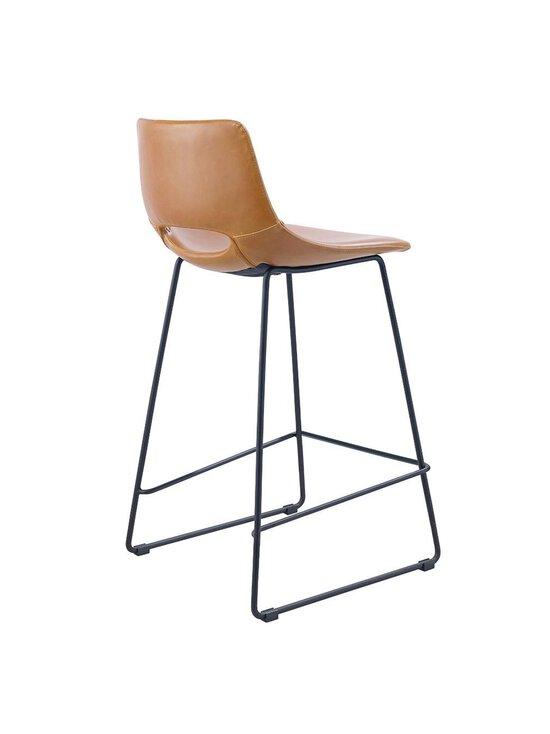 Kave Home - Zahara-baarituoli ruskea keinonahka K 65 cm - BROWN | Stockmann - photo 3