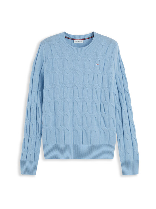 Tommy Hilfiger - Soft Wool -palmikkoneule - C13 FADED LIGHT BLUE | Stockmann - photo 1