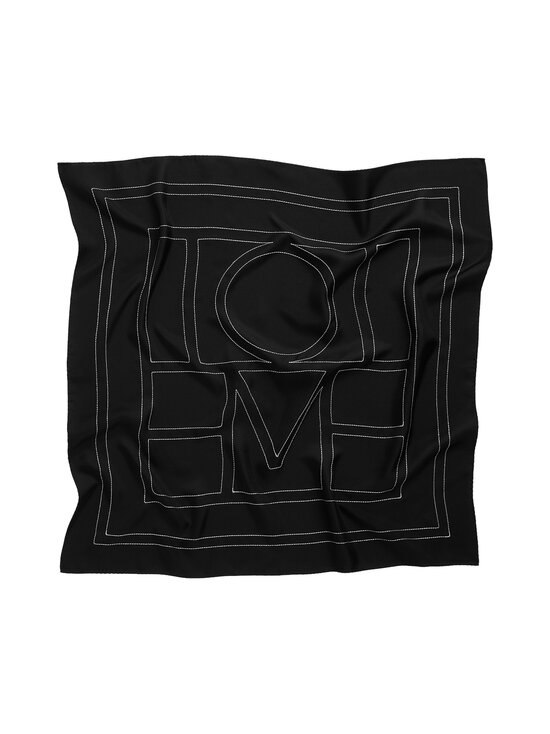 TOTEME - Embroidered Monogram -huivi - 001 BLACK | Stockmann - photo 2
