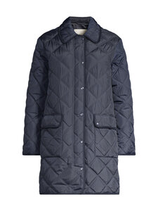 GANT - Stepēta jaka ar samta detaļām - 433 EVENING BLUE | Stockmann