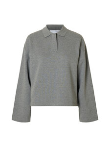 Selected - SlfAri Gia polo krekls - MEDIUM GREY MELANGE | Stockmann