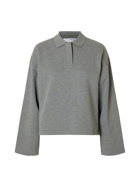Selected - Polosärk SlfAri Gia - MEDIUM GREY MELANGE | Stockmann - photo 1