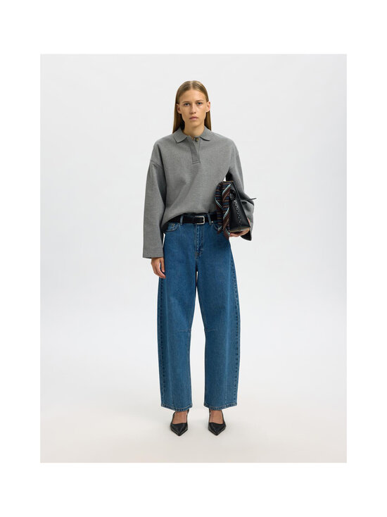 Selected - Polosärk SlfAri Gia - MEDIUM GREY MELANGE | Stockmann - photo 5