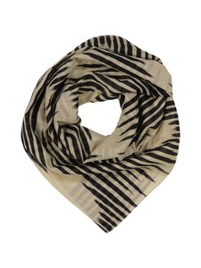 A+more - Arina kokvilnas lakats 100 x 100 cm - BEIGE/BLACK | Stockmann