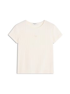Maison Kitsuné - Baby Fox Pointelle t-paita - 0383 PURE ECRU | Stockmann
