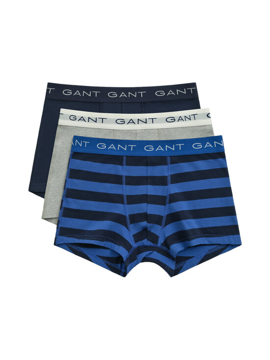GANT - Raidalliset bokserialushousut 3-pack - 407 RICH BLUE | Stockmann - photo 1