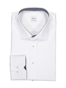 Stenströms - Regular Contrast-kauluspaita, erikoispitkät hihat - 000 WHITE | Stockmann