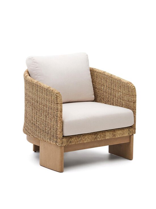 Kave Home - Xoriguer-nojatuoli eukalyptus/polyrottinki - BEIGE | Stockmann - photo 1