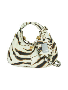 Ganni - Hobo Mini Zebra -laukku - EGRET | Stockmann
