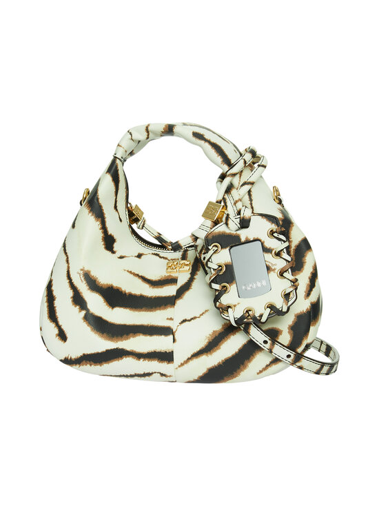 Ganni - Hobo Mini Zebra -laukku - EGRET | Stockmann - photo 1