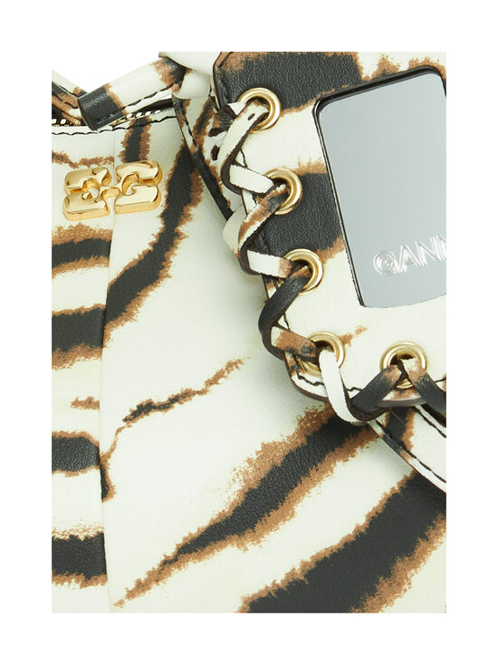 Ganni - Hobo Mini Zebra -laukku - EGRET | Stockmann - photo 4