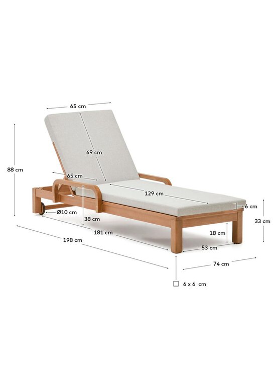 Kave Home - Sonsaura-aurinkolaveri beige / eukalyptus L 74 cm - BEIGE | Stockmann - photo 9