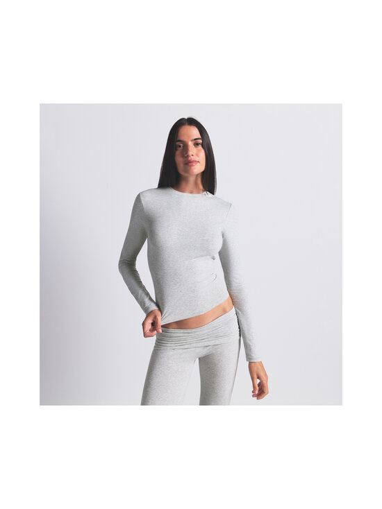 SKIMS - Cotton Jersey Long Sleeve -trikoopaita - LIGHT HEATHER GREY | Stockmann - photo 4