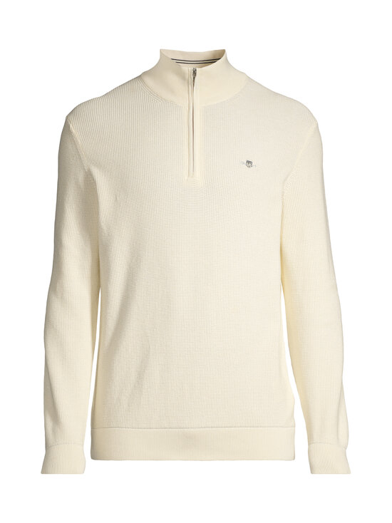 GANT - Micro Textured Half Zip adīts džemperis - 130 CREAM | Stockmann - photo 1