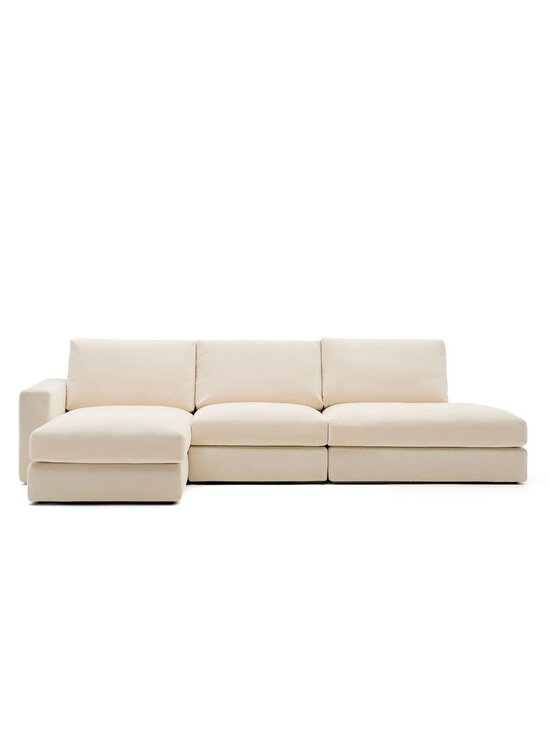 Kave Home - Alea-divaanisohva Liberty-kangas vaalea beige L 340 cm / vasen - WHITE | Stockmann - photo 1