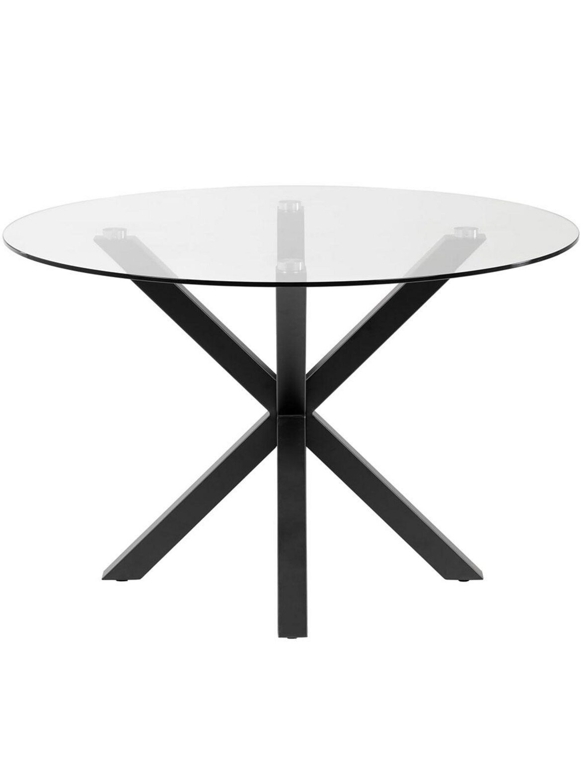 Argo-ruokapöytä musta/lasi ⌀ 120 cm