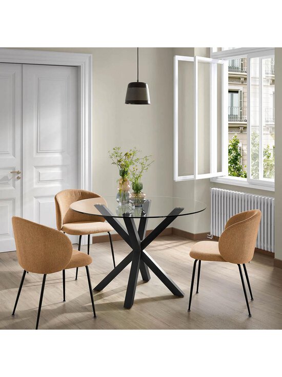 Kave Home - Argo-ruokapöytä musta/lasi ⌀ 120 cm - BEIGE | Stockmann - photo 3