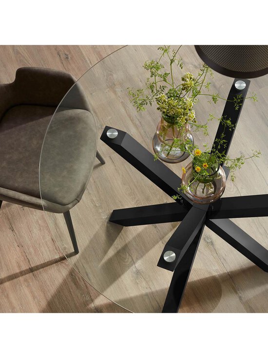 Kave Home - Argo-ruokapöytä musta/lasi ⌀ 120 cm - BEIGE | Stockmann - photo 4