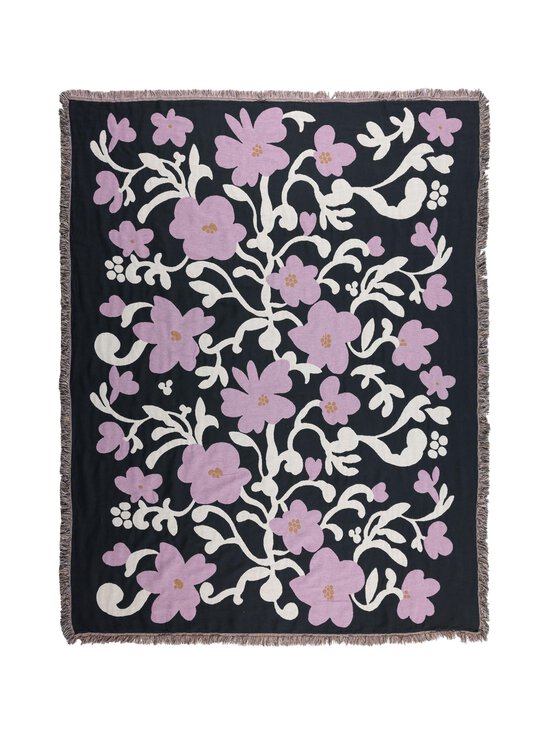 Pentik - Ruusumalva Jacquard -torkkupeitto 130 x 170 cm - DARK GREY | Stockmann - photo 1