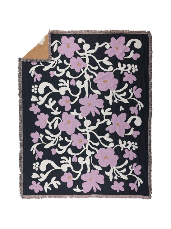 Pentik - Ruusumalva Jacquard -torkkupeitto 130 x 170 cm - DARK GREY | Stockmann - photo 2