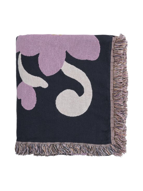 Pentik - Ruusumalva Jacquard -torkkupeitto 130 x 170 cm - DARK GREY | Stockmann - photo 3