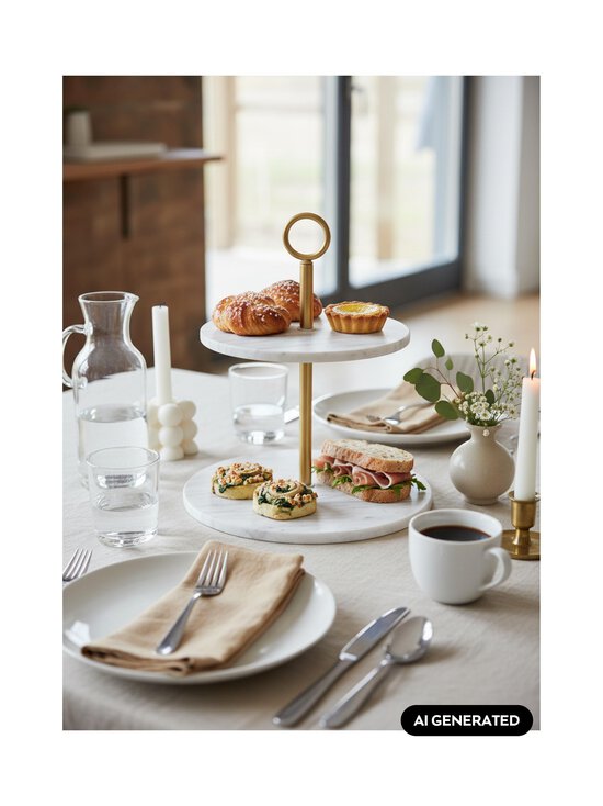 Casa Stockmann - Malla-kakkuvati - WHITE/GRAY/BRASS | Stockmann - photo 3